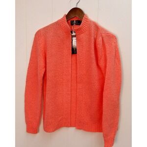 Le Roy Knitwear Women's Orange Sweater NWT Acrylic Textured Knit‎ Sz L / #9150